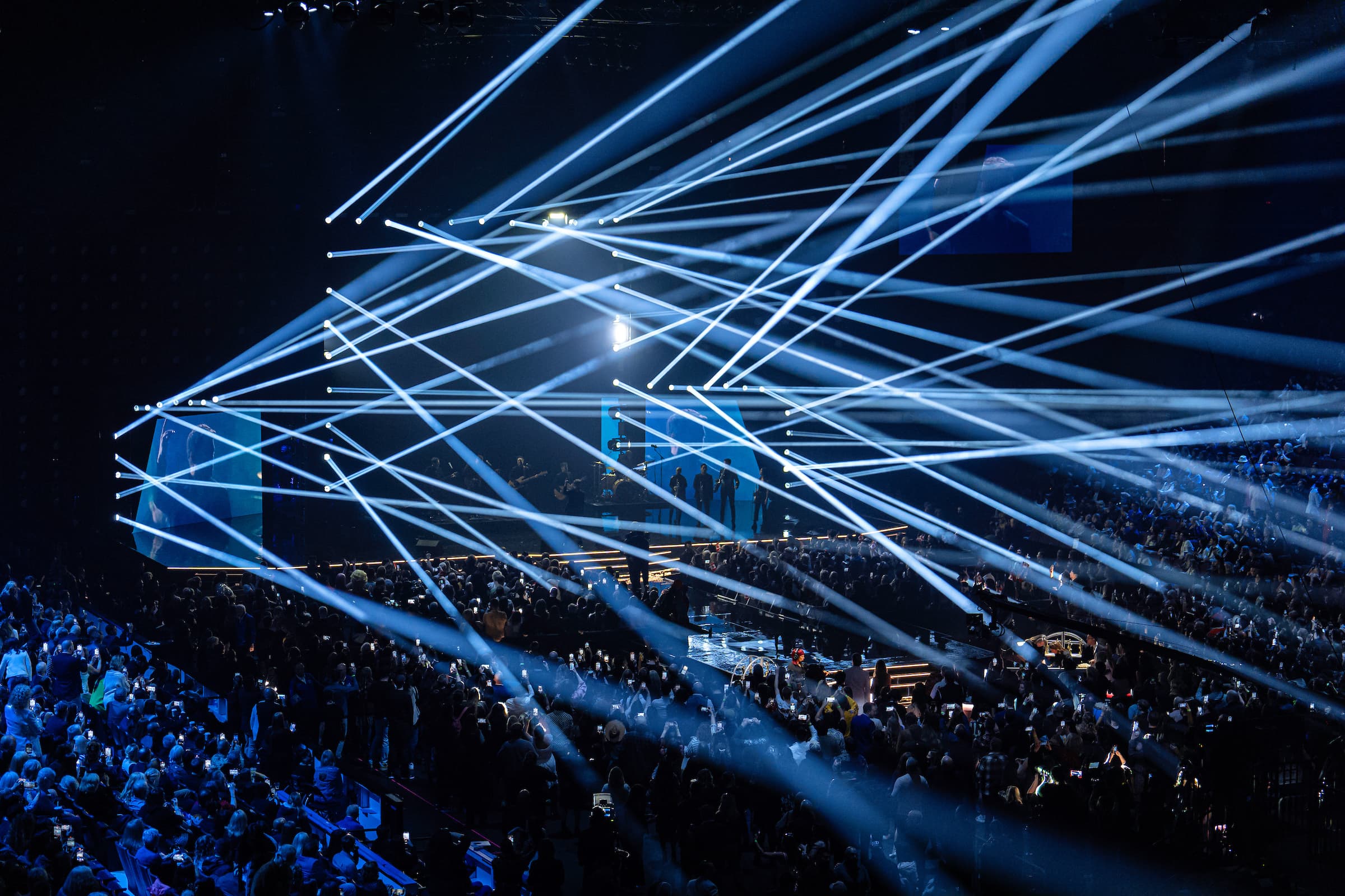Seating View of the Arena during a Hockey Game